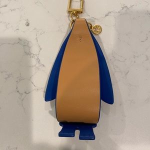Tory Burch Large Leather Penguin Keychain